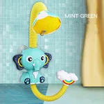Bath Toys Baby Water Game Elephant Model Faucet Shower Electric Water Spray Toy For Kids Swimming Bathroom Baby Toys - Green