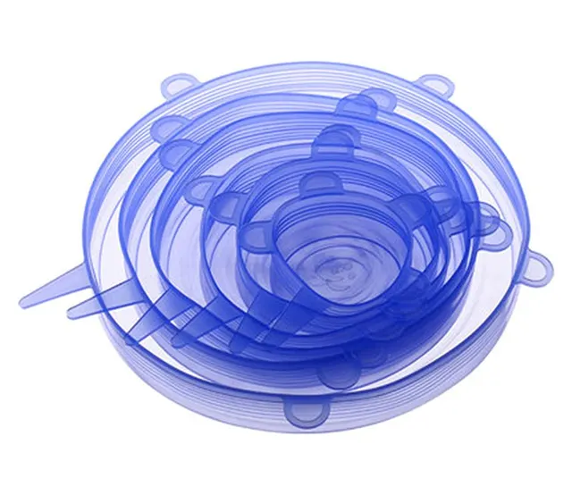 Multifunctional Stretchable Silicone Freshness Bowl Cover Blue - Shop at LoveMi