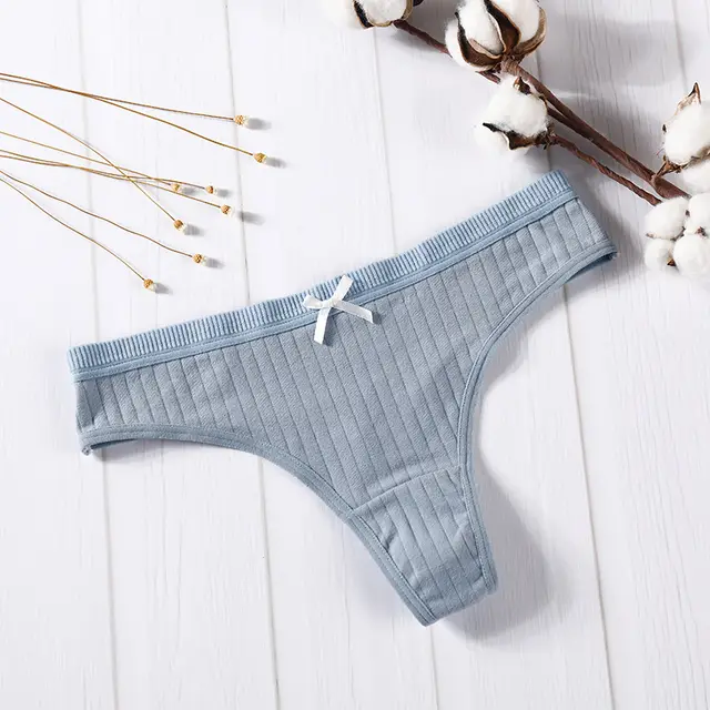 Women's cotton thong Dark Green - Shop at LoveMi