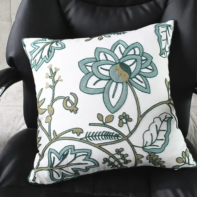 Three dimensional embroidered flower pillow case 13Style - Shop at LoveMi