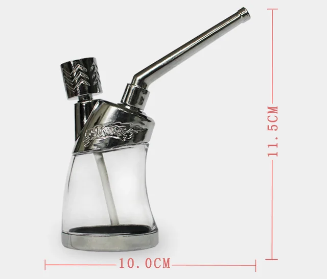 SWSMOK New Popular Bottle Water Pipe Portable Mini Hookah Shisha Smoking Pipes Gift of Health Metal Tube Filter - Shop at LoveMi