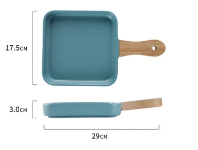 Nordic ceramic bread plate Western food steak plate Green - Shop at LoveMi