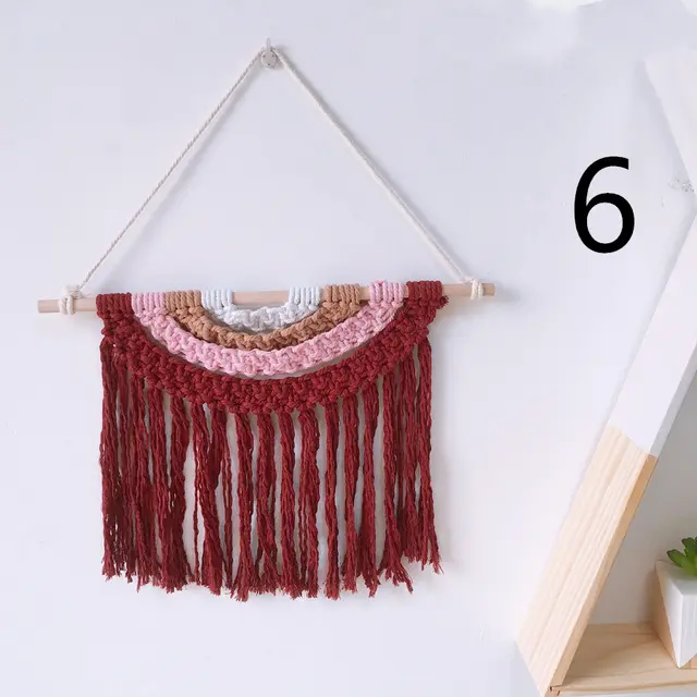 Ins decorative hand woven cotton rope tassel tapestry 6Style - Shop at LoveMi