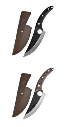 Hand forged boning knife Wood And Black With Leather Case - Shop at LoveMi