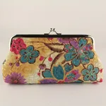 Vintage embroidered coin purse - Beige