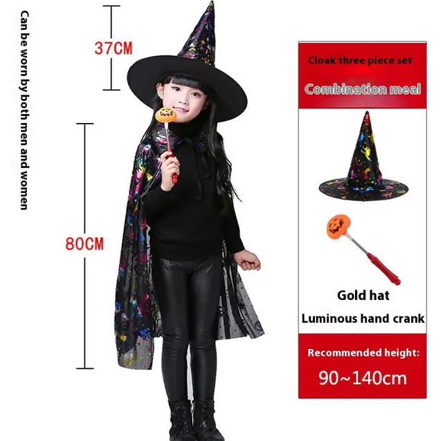 Halloween costume woman magic witch party dress 80 Gold Cowl Stick - Shop at LoveMi