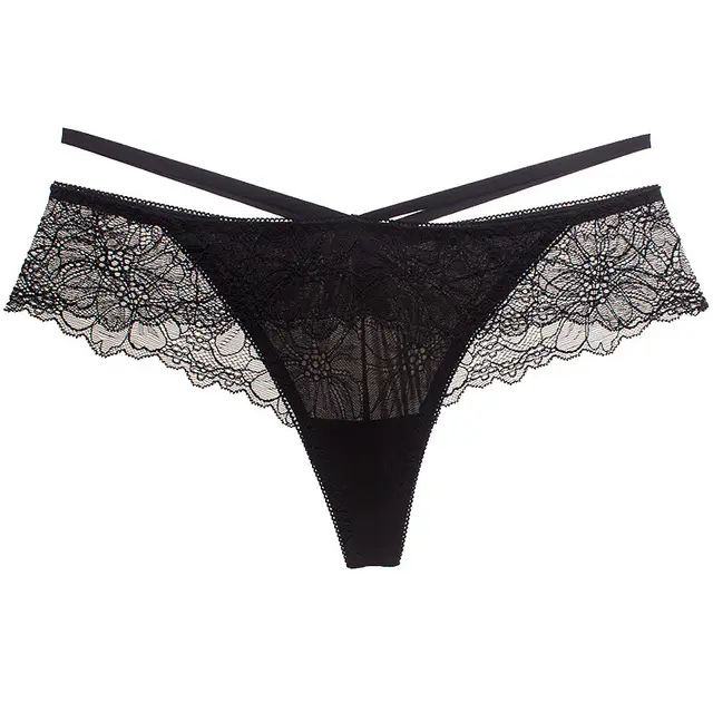 Ladies Briefs With Lace Straps And Low Waists Black - Shop at LoveMi