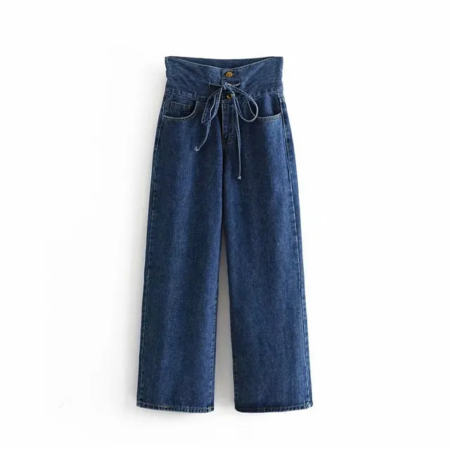 Slim wide leg jeans Blue - Shop at LoveMi