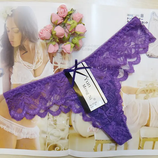 Sexy Lace Ladies Thong Purple - Shop at LoveMi