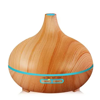 Creative Home Appliance Full Wood Grain Remote Control Aromatherapy Lamp - Light Wood