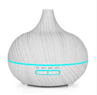 Creative Home Appliance Full Wood Grain Remote Control Aromatherapy Lamp - White