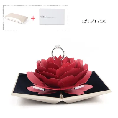 Rotating rose ring box Gold - Shop at LoveMi