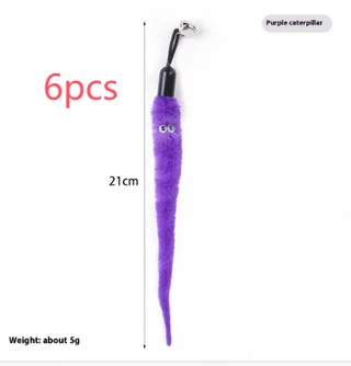 Three-section telescopic cat stick - Purple 6Pcs