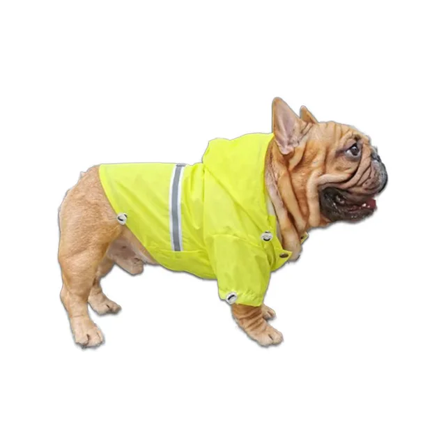 Pet reflective waterproof raincoat Yellow - Shop at LoveMi
