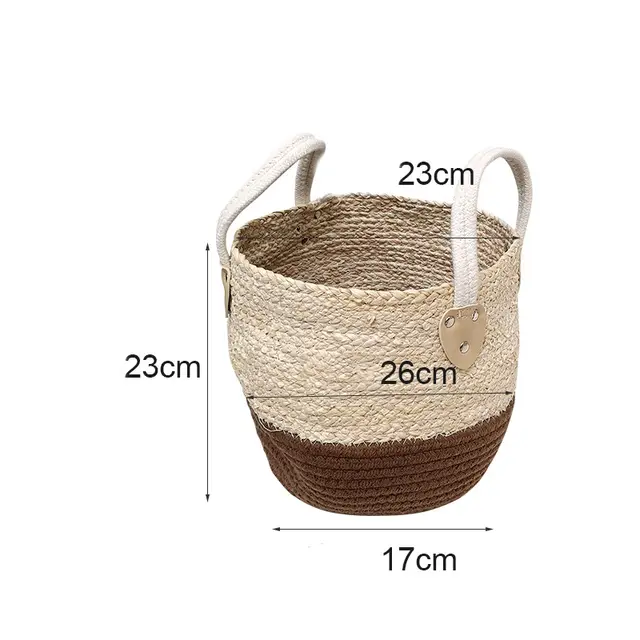 Straw storage basket Brown - Shop at LoveMi