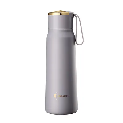 Stainless steel vacuum flask with handle Grey - Shop at LoveMi