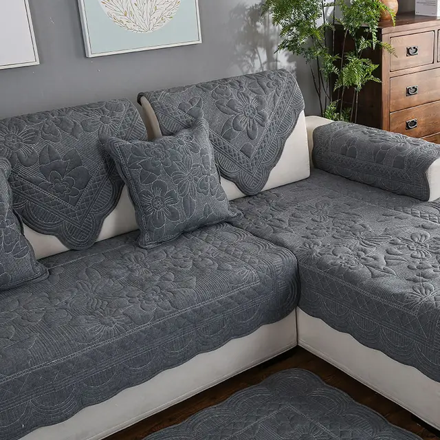 Pure cotton modern minimalist sofa cushion Grey Black - Shop at LoveMi