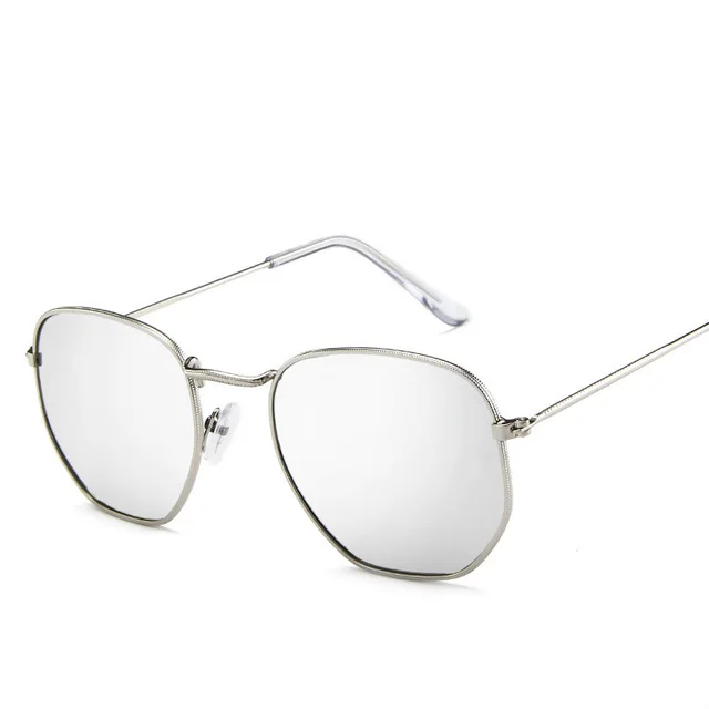 Small square sunglasses White Silver - Shop at LoveMi