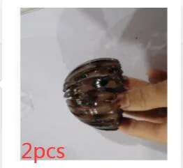 Korean Version Of Ins Fashion Flower Bud Ball Head Hair Iron Deep Coffee 2Pcs - Shop at LoveMi