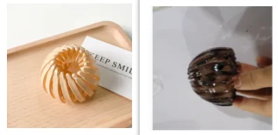 Korean Version Of Ins Fashion Flower Bud Ball Head Hair Iron Deep Coffee And Yellow - Shop at LoveMi