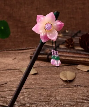 Hair pin with antique fringe 06June Flower Blue Rope 18Cm - Shop at LoveMi