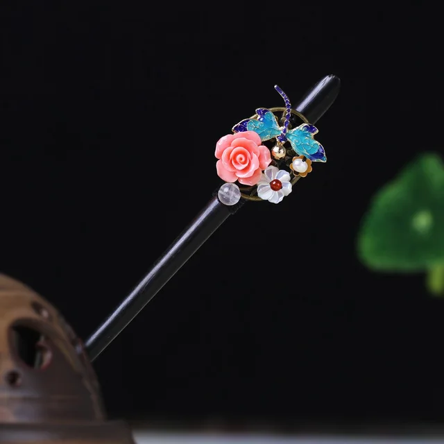 Hair pin with antique fringe Powder - Shop at LoveMi
