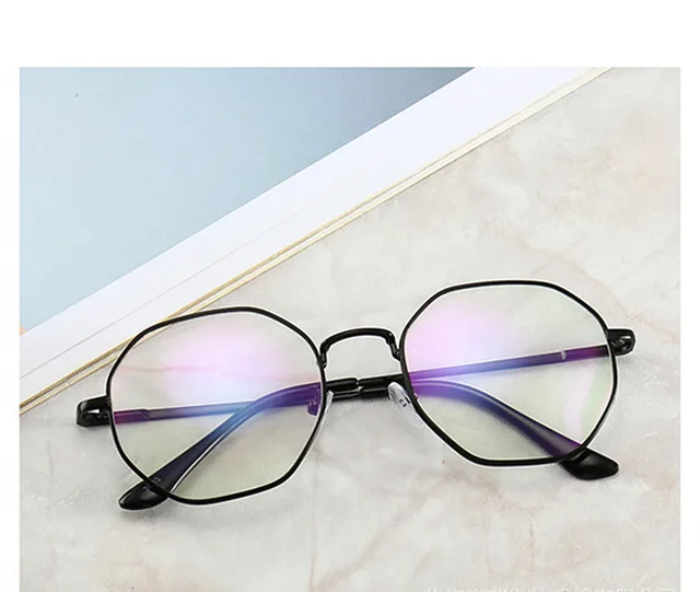 Octagonal anti blue glasses Black - Shop at LoveMi