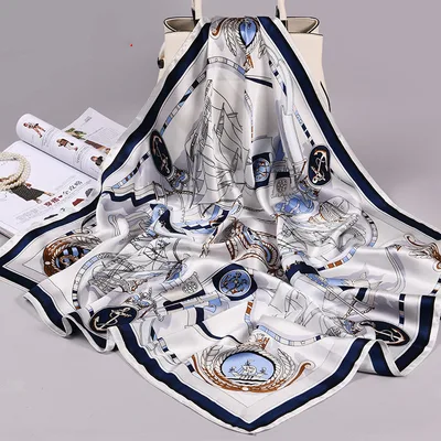 Spring All Match Turban Silk Female Spring Silk Scarf D - Shop at LoveMi