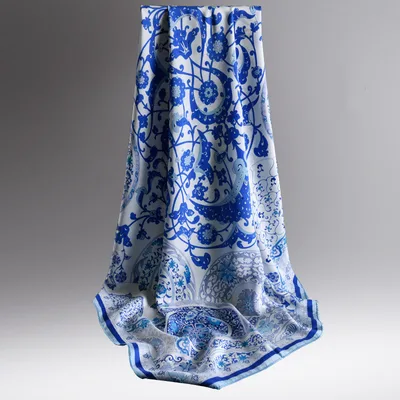 Spring All Match Turban Silk Female Spring Silk Scarf G - Shop at LoveMi