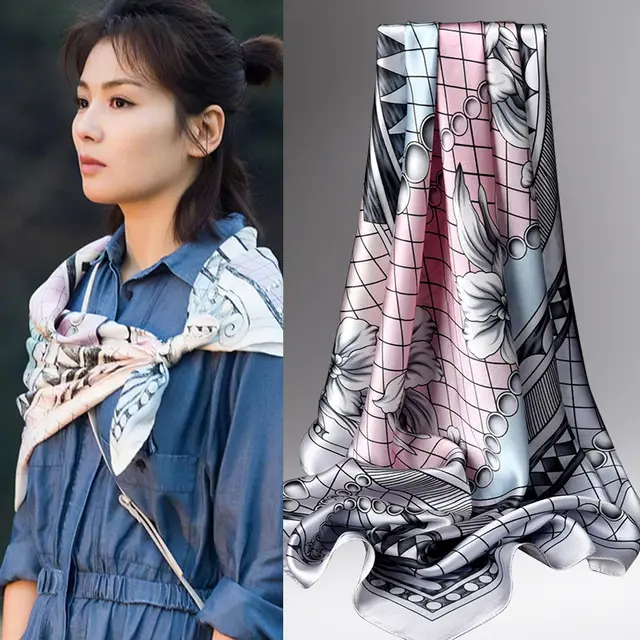 Spring All Match Turban Silk Female Spring Silk Scarf I - Shop at LoveMi