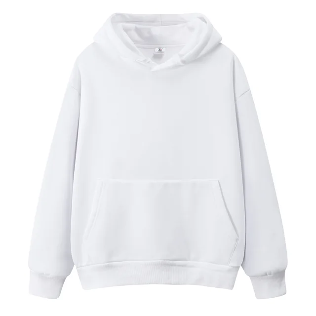 Men's Plush Thick Hoodie Pullover Sweater White - Shop at LoveMi