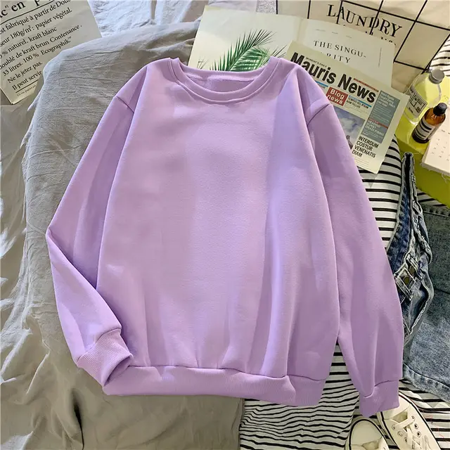 Round neck sweater Purple - Shop at LoveMi