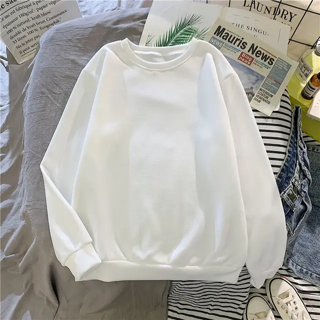 Round neck sweater White - Shop at LoveMi