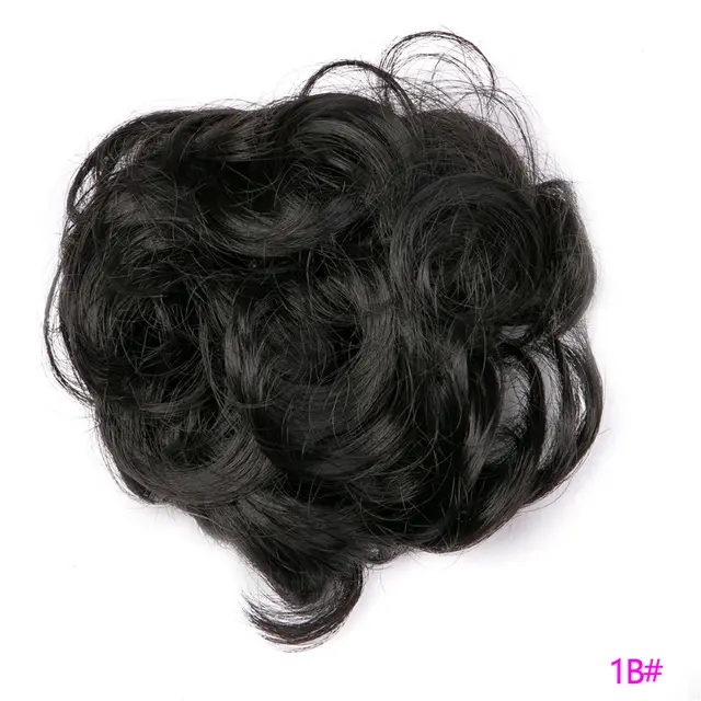 Europe, Japan, and South Korea popular hair bun fluffy natural drawstring curly hair ball head hair ring hair set female hair accessories chemical ... 1B Style - Shop at LoveMi