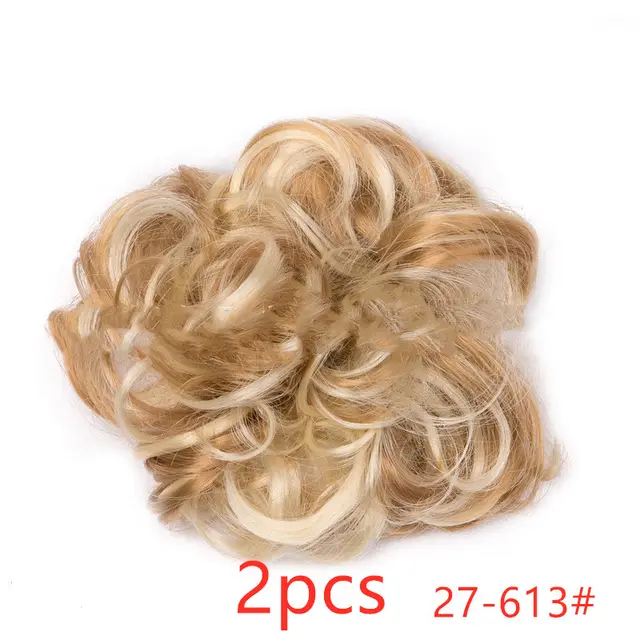 Europe, Japan, and South Korea popular hair bun fluffy natural drawstring curly hair ball head hair ring hair set female hair accessories chemical ... 27 613 Style 2Pcs - Shop at LoveMi