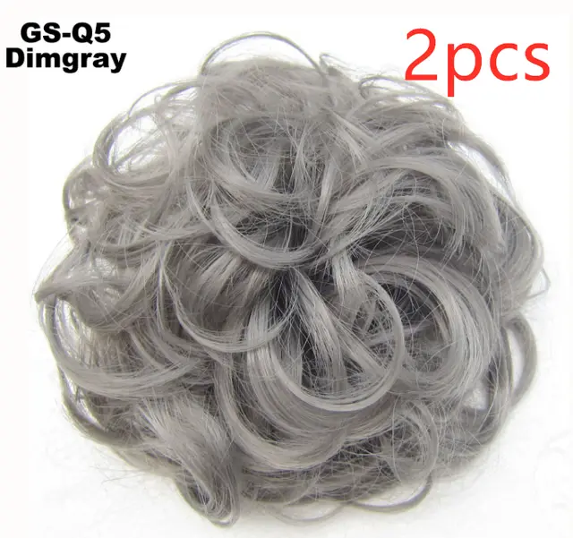 Europe, Japan, and South Korea popular hair bun fluffy natural drawstring curly hair ball head hair ring hair set female hair accessories chemical ... Dimgray Style 2Pcs - Shop at LoveMi