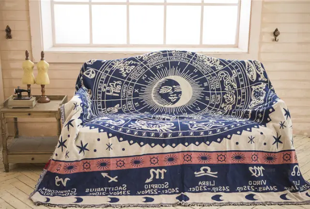 Sofa blanket line blanket sofa bed White - Shop at LoveMi