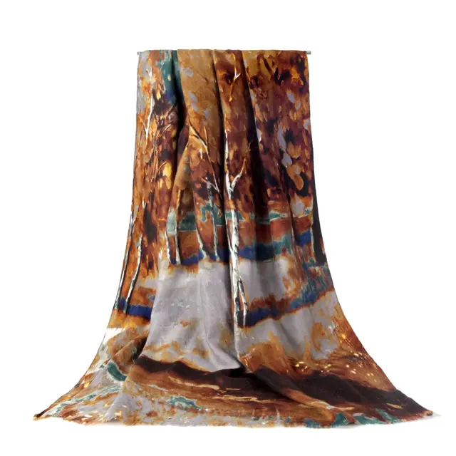 Ancient literature and art national style scarf Khaki - Shop at LoveMi