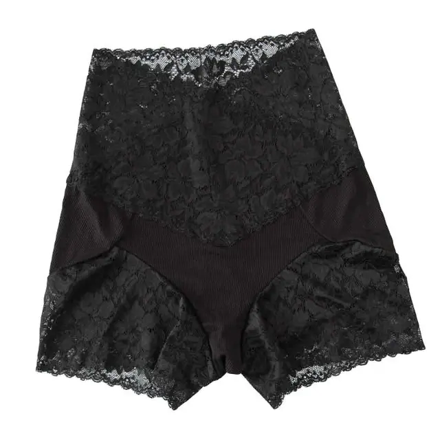 Boxer lace high waist panties Black - Shop at LoveMi