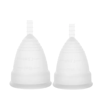 Female aunt menstrual cup White2Pcs - Shop at LoveMi