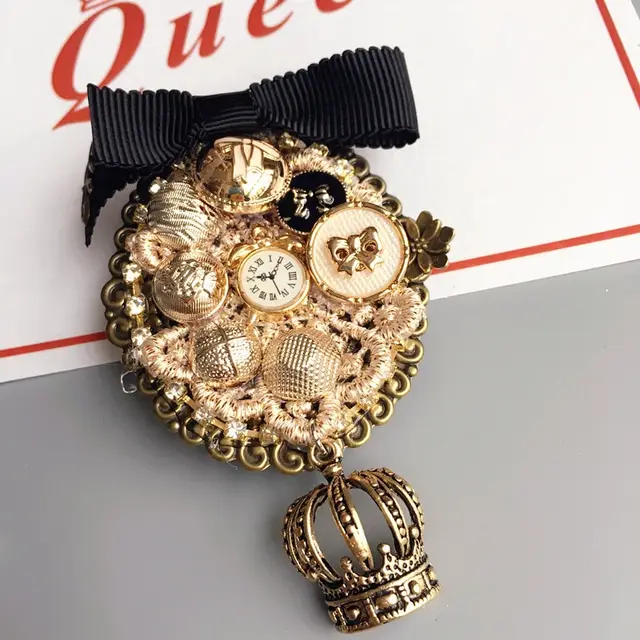 Pearl vintage Famous Luxury Brand Designer Jewelry Brooch Pins Broach For Women Sweater Dress Crown - Shop at LoveMi