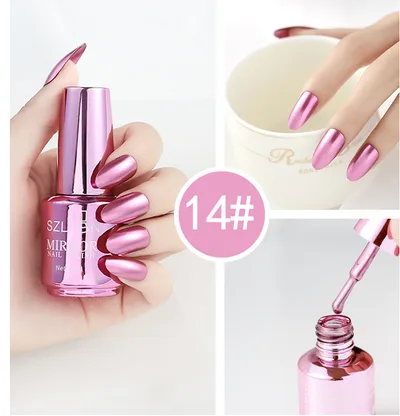 Mirror Silver Nail Polish Light Pink - Shop at LoveMi