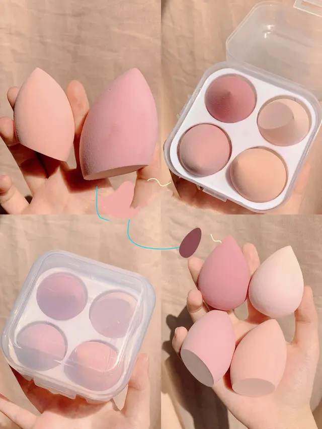 Makeup egg box Peach Peach - Shop at LoveMi