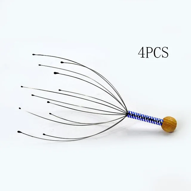 Hair Hair Raising Octopus Scalp Massager Massage Claw Manual Massager Head Massager Grasper 4Pcs Random - Shop at LoveMi