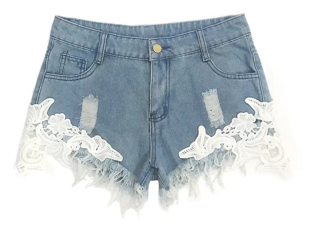 Women's jeans denim shorts hot pants Blue - Shop at LoveMi