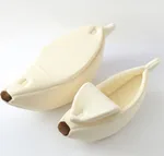 Pet House Dog Bed Banana Shape Dog House Cute Pet Kennel Nest Warm Dog Sofas Sleeping Bed - Beige Xl