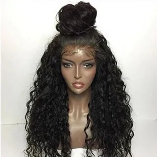 New product explosion European and American fashion wig ladies front lace chemical fiber wig set - 22Inches