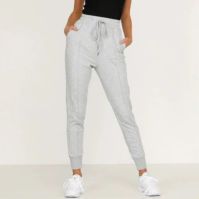 All match ins wind net red solid color strap slim trousers Grey - Shop at LoveMi