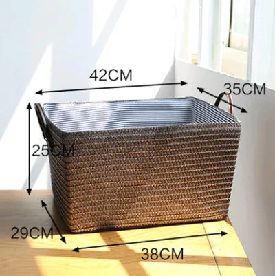 Simple hamper storage basket storage basket finishing basket large size clothes basket toy basket Brown - Shop at LoveMi