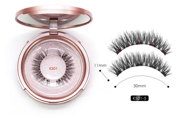 Natural Long Lasting Magnetic Liquid Eyeliner & Magnetic False Eyelashes & Tweezer Set Make up Set Ks01.5 Single Lashes - Shop at LoveMi